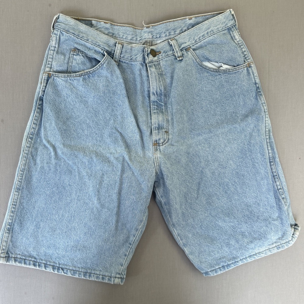 Wrangler Jorts Vintage Made In USA Light Wash Men's Size 38 (actual 34)